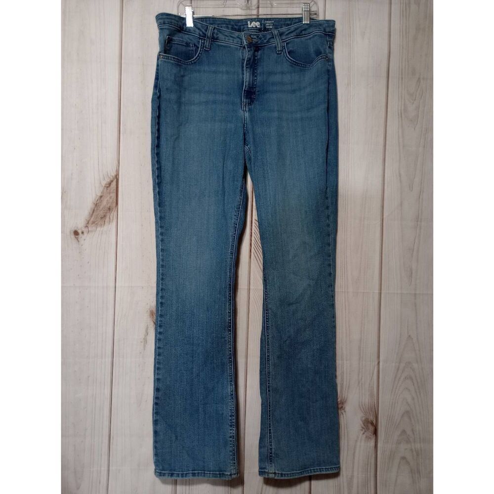 Lee Jeans Ladies 16? Bootcut Mid Rise Size Tag Missing read measurements‎